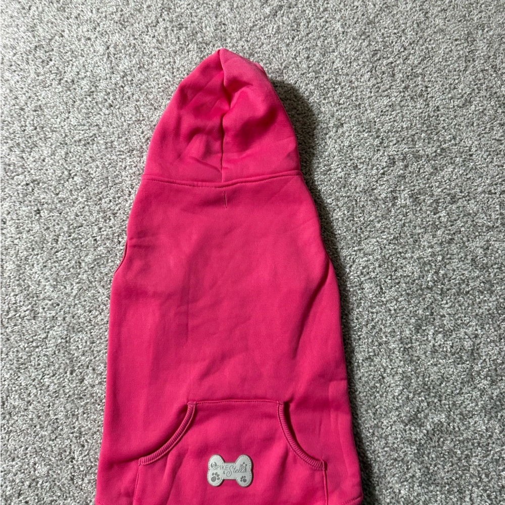Pink Spike & Stella Dog Hoodie – Like New Cozy Pet Sweatshirt - Picture 3 of 5
